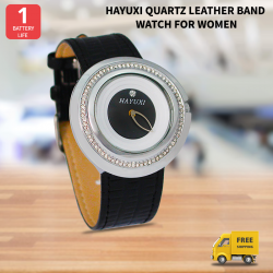 Hayuxi Quartz Leather Band Watch For Women, HP975